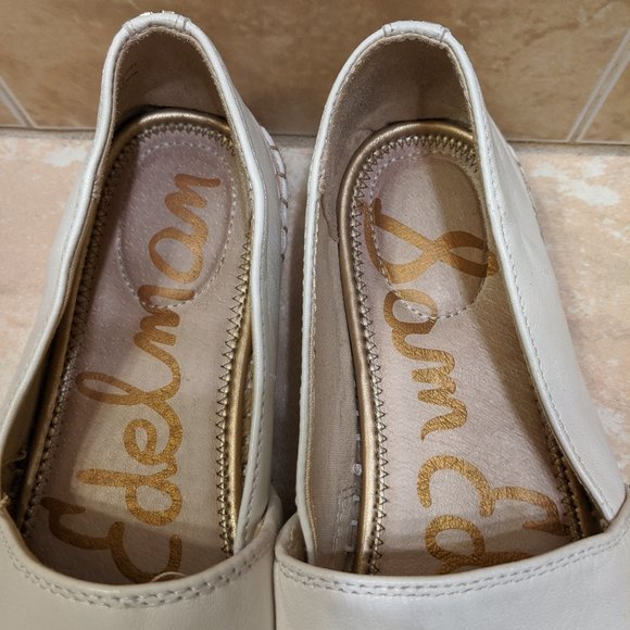 Sam Edelman Krissy Espadrille White and Black Capped Toe Slip Size 8 Loafer - Picture 4 of 10